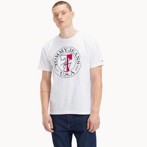 Tommy Hilfiger pánské bílé tričko Circle - M (100)